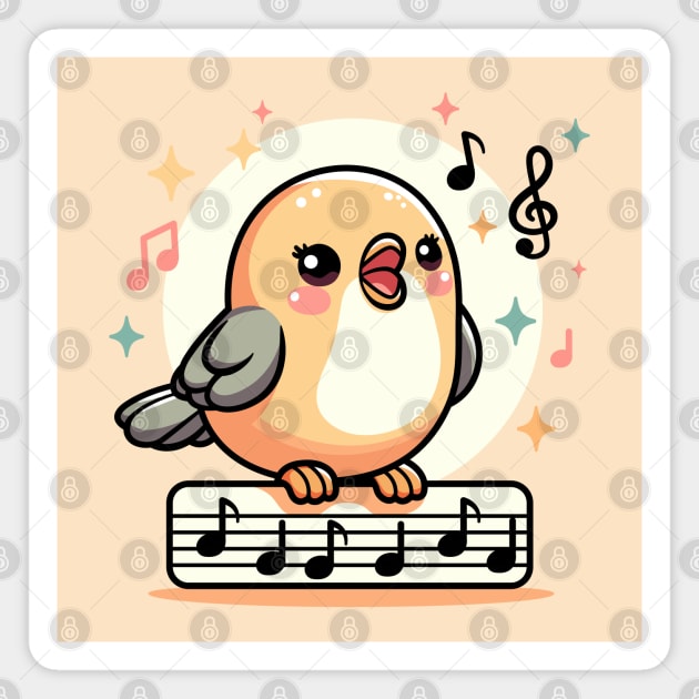 Singing Bird Magnet by JS Arts